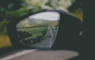 a read view mirror on a car