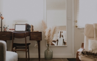 A white and brown room