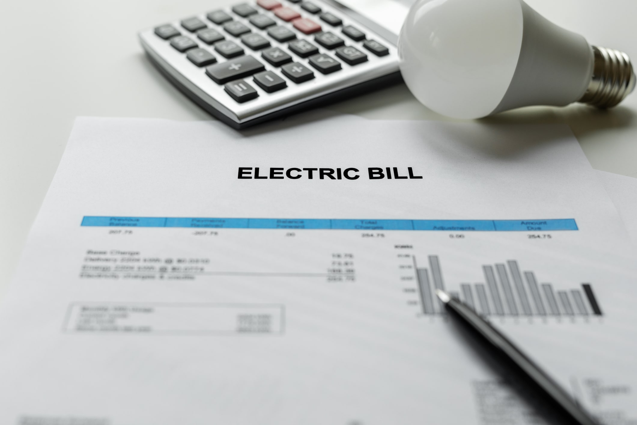 Electric bill charges paper